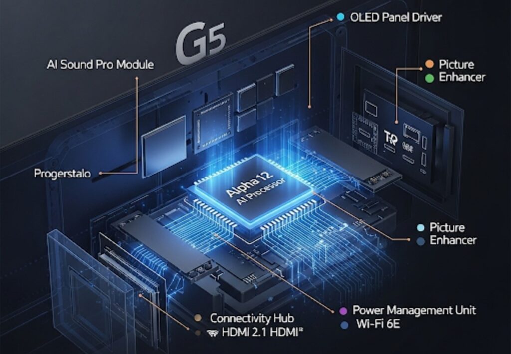 LG G5 OLED TV Alpha 12 AI Processor diagram